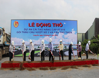 IDICO-CONAC tham dự Lễ Động thổ Dự án cải tạo nâng cấp ĐT.818 gói thầu cầu vượt số 3 và cầu Thủ Thừa.