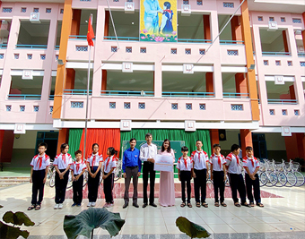 Công đoàn và Đoàn Thanh niên IDICO-CONAC trao tặng xe đạp cho học sinh có hoàn cảnh khó khăn trên địa bàn phường 7 thành phố Vũng Tàu