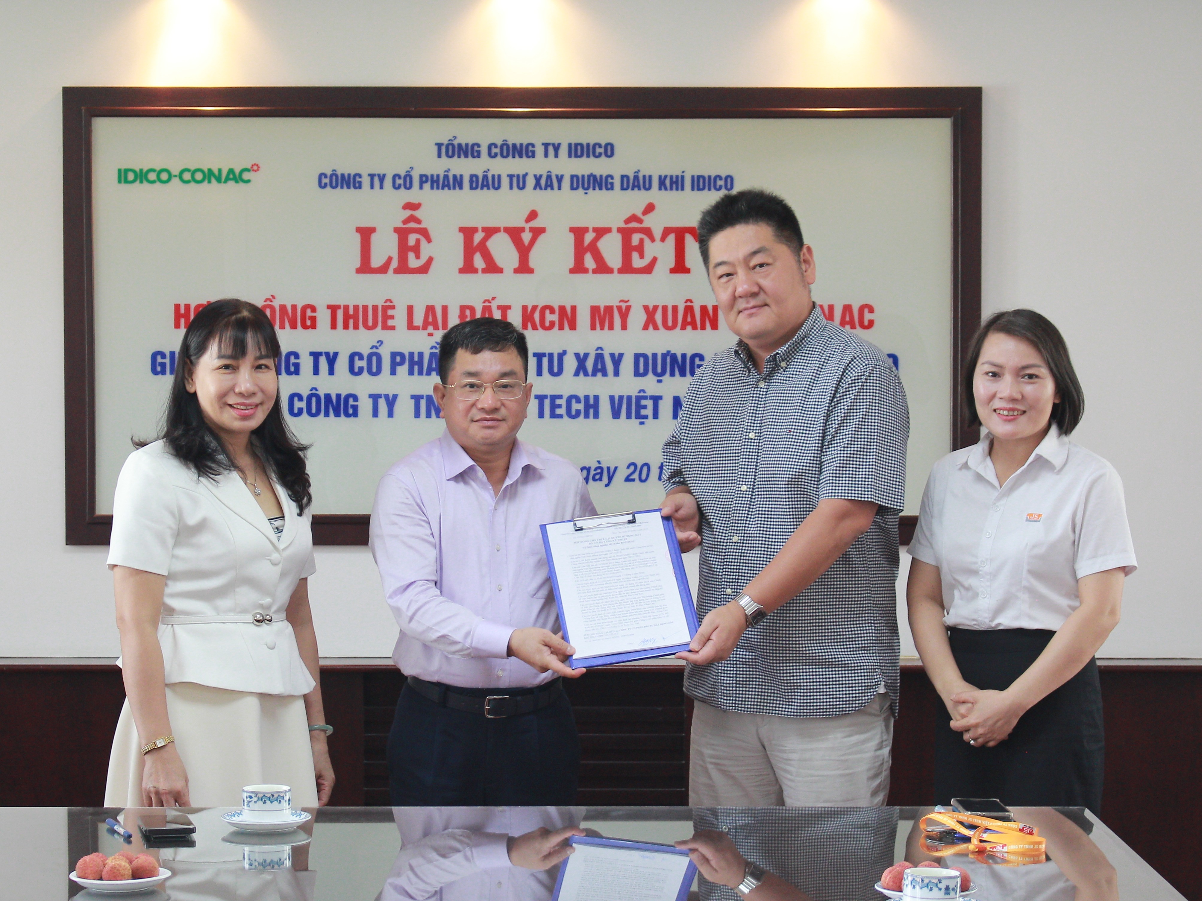 IDICO-CONAC ký kết hợp đồng thuê đất với Công ty TNHH JS Tech Việt Nam