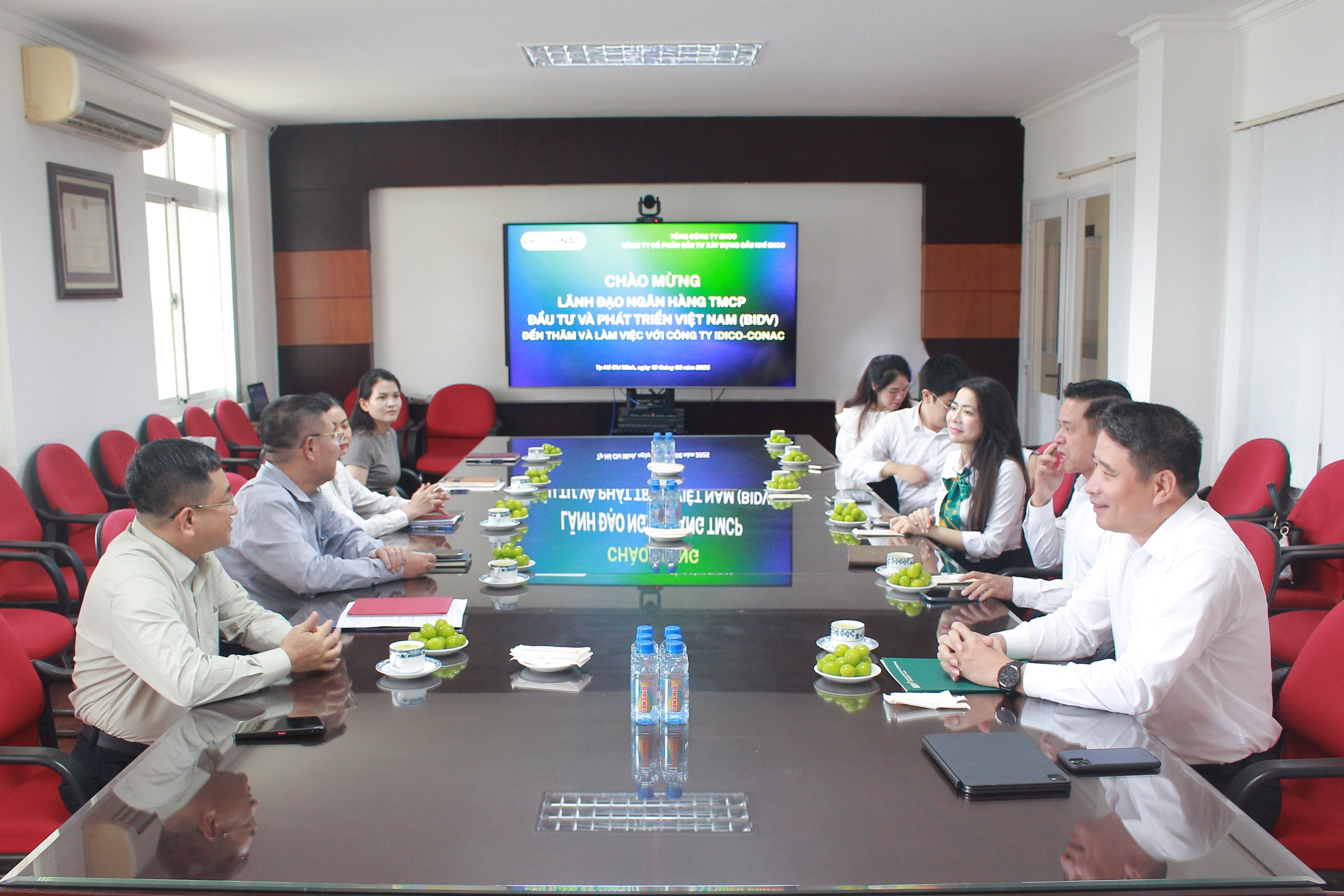 IDICO-CONAC vinh dự đón Lãnh đạo Ngân hàng TMCP Đầu tư và Phát triển Việt Nam (BIDV) đến thăm và làm việc với Công ty